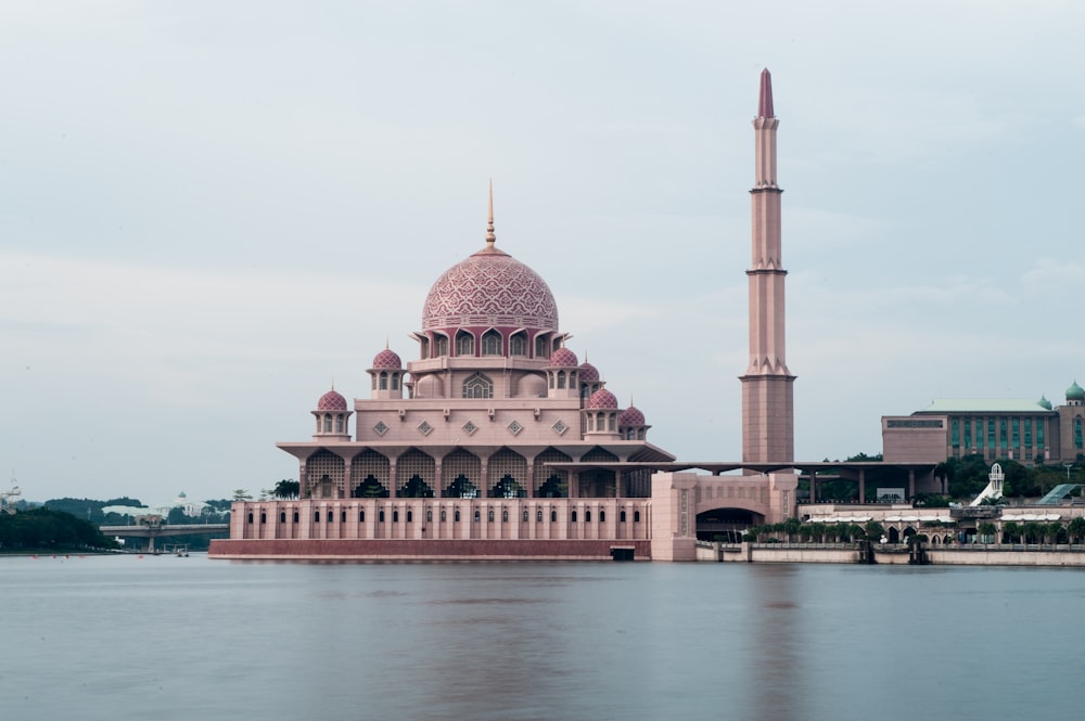 Putra Mosque's pink dome on the waterfront in Putrajaya